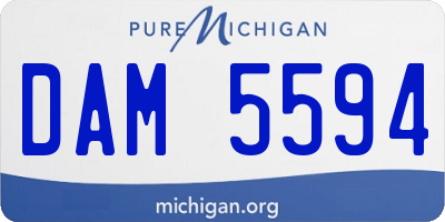 MI license plate DAM5594