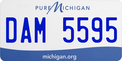 MI license plate DAM5595
