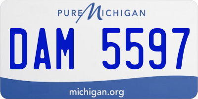 MI license plate DAM5597