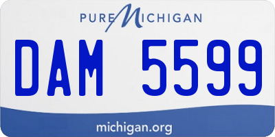 MI license plate DAM5599