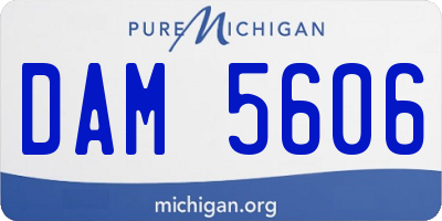 MI license plate DAM5606