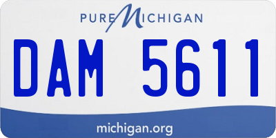 MI license plate DAM5611