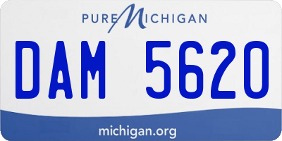 MI license plate DAM5620
