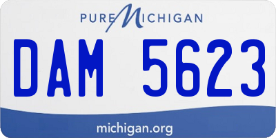 MI license plate DAM5623
