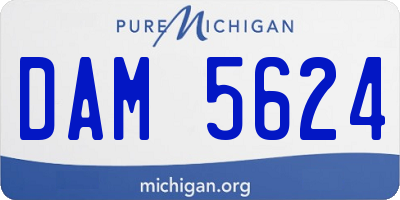 MI license plate DAM5624