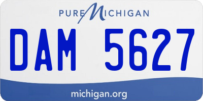 MI license plate DAM5627