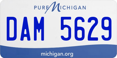 MI license plate DAM5629