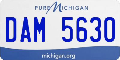 MI license plate DAM5630