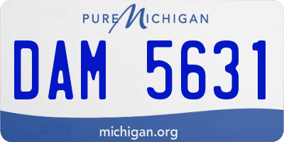 MI license plate DAM5631
