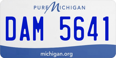 MI license plate DAM5641