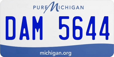 MI license plate DAM5644
