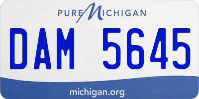 MI license plate DAM5645