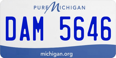 MI license plate DAM5646