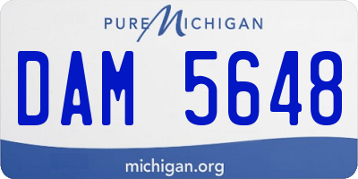 MI license plate DAM5648