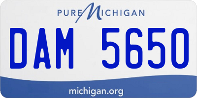 MI license plate DAM5650