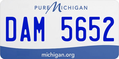 MI license plate DAM5652