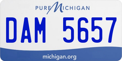 MI license plate DAM5657