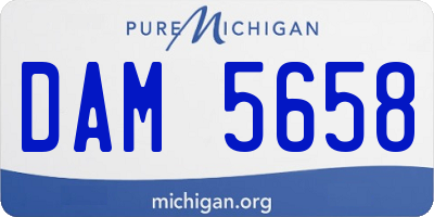 MI license plate DAM5658