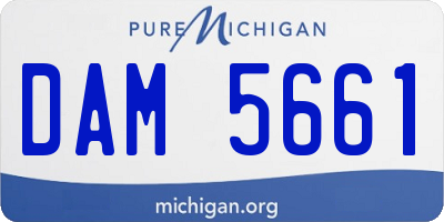 MI license plate DAM5661