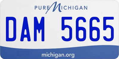 MI license plate DAM5665