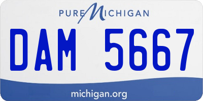 MI license plate DAM5667