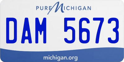 MI license plate DAM5673