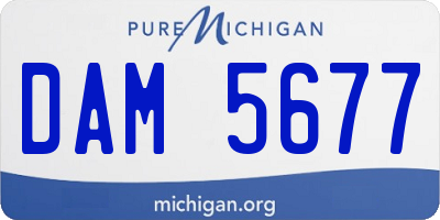 MI license plate DAM5677