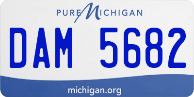 MI license plate DAM5682