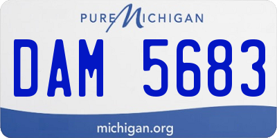 MI license plate DAM5683