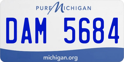 MI license plate DAM5684