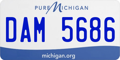MI license plate DAM5686