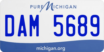 MI license plate DAM5689