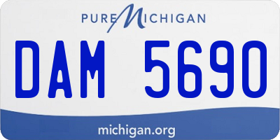 MI license plate DAM5690