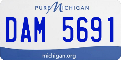 MI license plate DAM5691