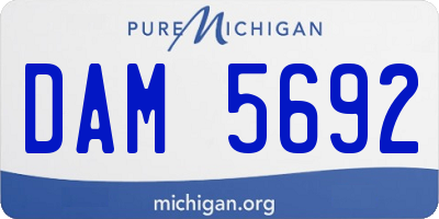 MI license plate DAM5692