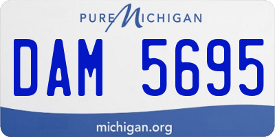 MI license plate DAM5695