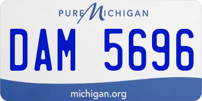 MI license plate DAM5696