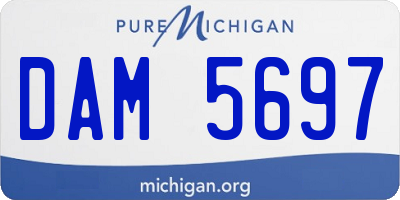 MI license plate DAM5697