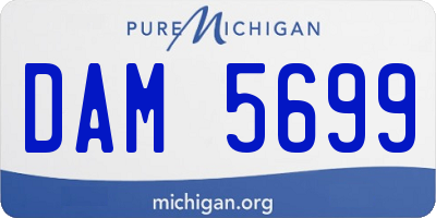 MI license plate DAM5699