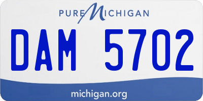 MI license plate DAM5702