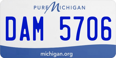 MI license plate DAM5706