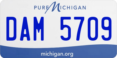 MI license plate DAM5709