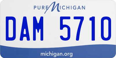 MI license plate DAM5710