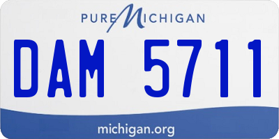 MI license plate DAM5711