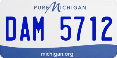 MI license plate DAM5712