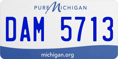 MI license plate DAM5713