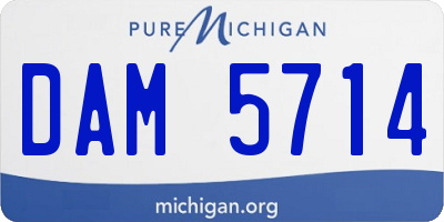 MI license plate DAM5714