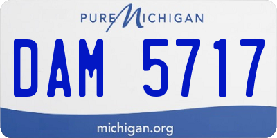 MI license plate DAM5717