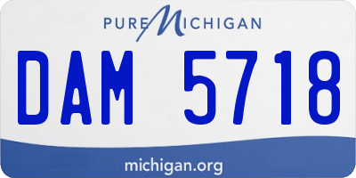 MI license plate DAM5718