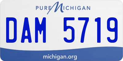 MI license plate DAM5719